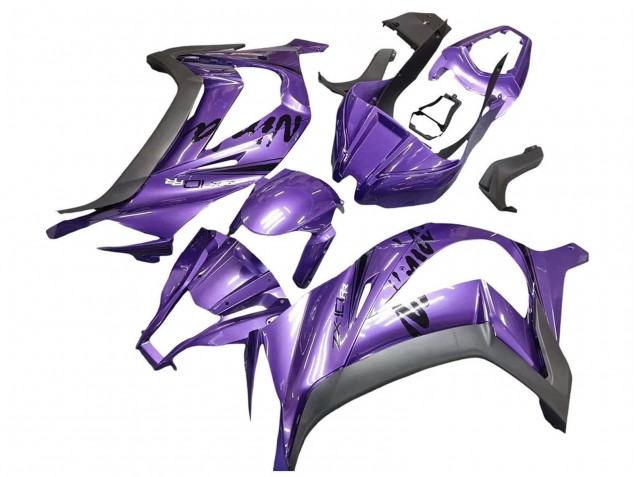 2011-2015 Kawasaki ZX10R Motorcycle Fairing - Purple Matte Black UK Manufacturers