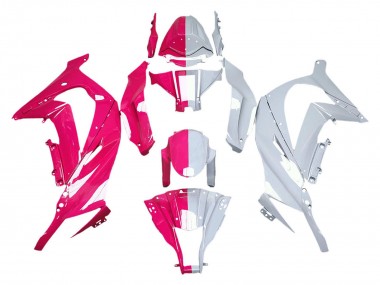2011-2015 Kawasaki ZX10R Motorcycle Fairings - Pink White Split UK Manufacturers