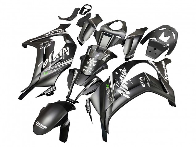 2011-2015 Kawasaki ZX10R Motorcycle Fairings - Matte Black Green Elf UK Manufacturers