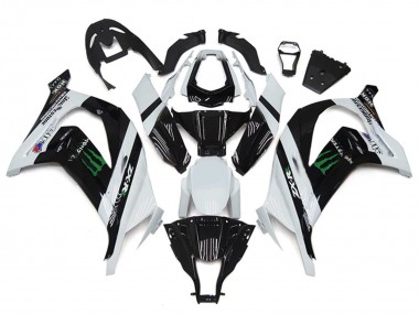 2011-2015 Kawasaki ZX10R Motorcycle Fairings - White Glossy Black Green Monster UK Manufacturers