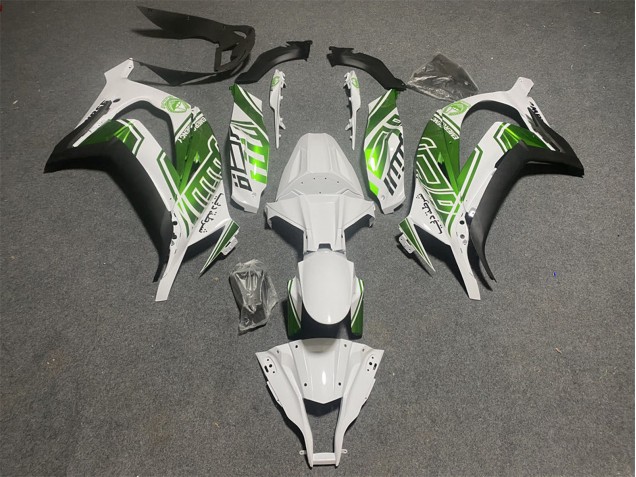 2011-2015 Kawasaki ZX10R Motorcycle Fairings - White Green Matte Black UK Manufacturers