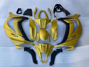 2011-2015 Kawasaki ZX10R Motorcycle Fairings - Gold Black UK Manufacturers