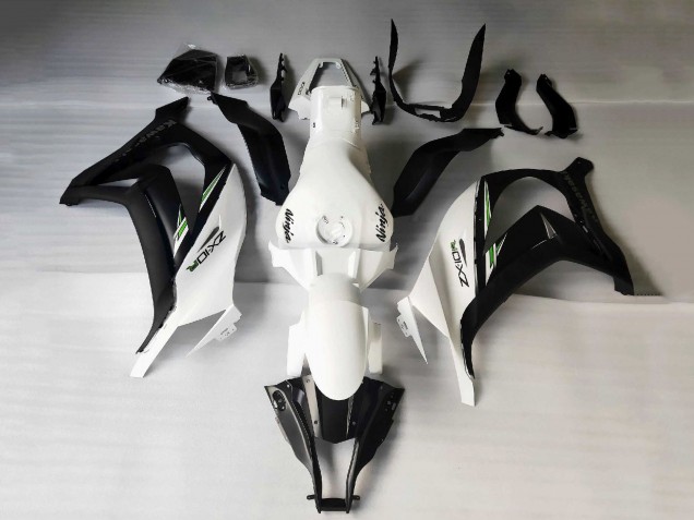 2011-2015 Kawasaki ZX10R Motorcycle Fairings - White Matte Black Green Decals UK Manufacturers