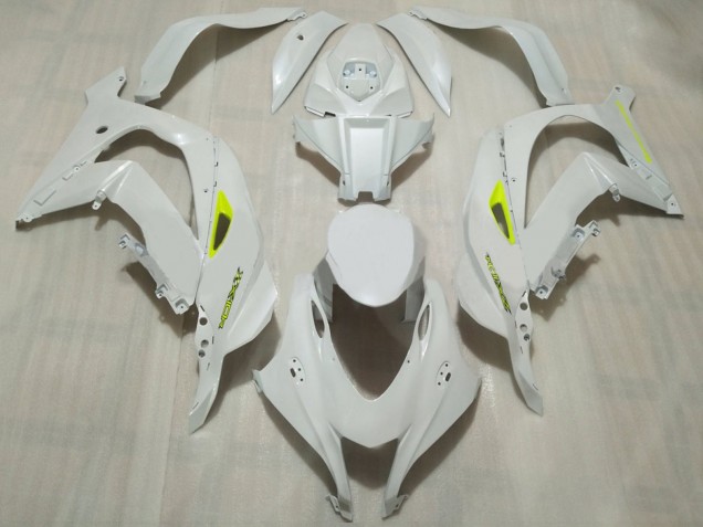 2016-2020 Kawasaki ZX10R Motorcycle Fairings - White Neon Yellow UK Manufacturers