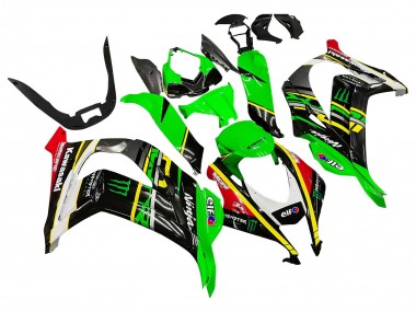 2016-2020 Kawasaki ZX10R Motorcycle Fairings - Green Yellow Red Black Elf Monster UK Manufacturers