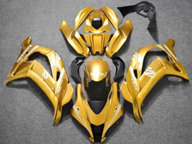 2016-2020 Kawasaki ZX10R Motorcycle Fairings - Gold White UK Manufacturers
