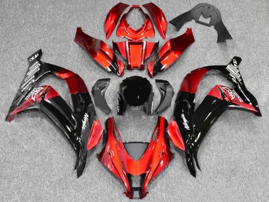 2016-2020 Kawasaki ZX10R Motorcycle Fairings - Red Glossy Black UK Manufacturers