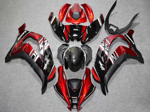 2016-2020 Kawasaki ZX10R Motorcycle Fairing - Red Glossy Black White UK Manufacturers