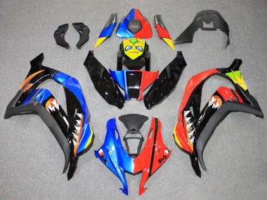 2016-2020 Kawasaki ZX10R Motorcycle Fairings - Blue Red Yellow Black Shark UK Manufacturers