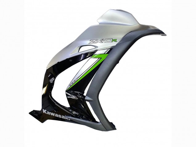 2016-2020 Kawasaki ZX10R Motorcycle Fairing - Silver Green Black UK Manufacturers