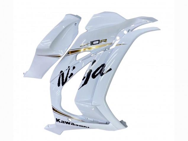 2016-2020 Kawasaki ZX10R Motorcycle Fairings - White Gold Black UK Manufacturers