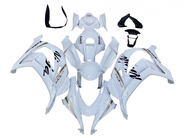 2016-2020 Kawasaki ZX10R Motorcycle Fairings - White Gold Black UK Manufacturers
