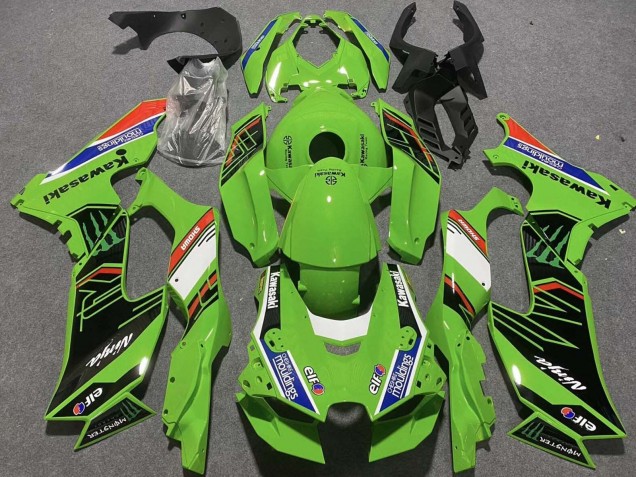2021-2025 Kawasaki ZX10R Motorcycle Fairings - Green White Blue Black Red Showr Elf Mouldings Monster UK Manufacturers