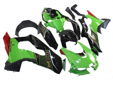2021-2025 Kawasaki ZX10R Motorcycle Fairing - Green Black Red Honeycomb UK Manufacturers