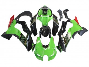 2021-2025 Kawasaki ZX10R Motorcycle Fairing - Green Black Red Honeycomb UK Manufacturers