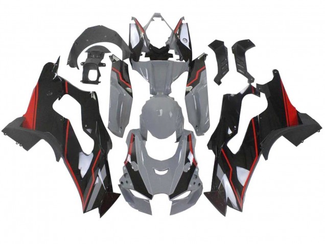 2021-2025 Kawasaki ZX10R Motorcycle Fairings - Grey Black Red UK Manufacturers