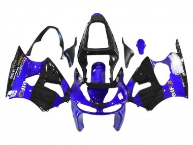 1998-1999 Kawasaki ZX6R Motorcycle Fairings - Blue Glossy Black Elf Bridgestone UK Manufacturers