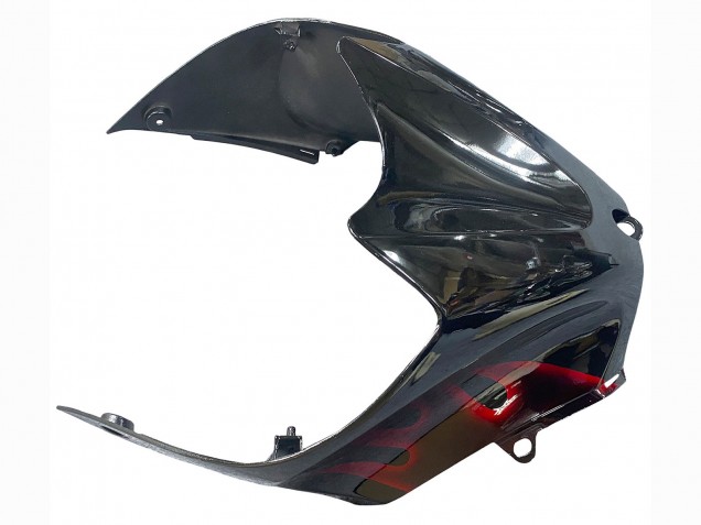 2006-2011 Kawasaki ZX14R ZZR1400 Motorcycle Fairing Kits - Glossy Black Red Flame UK Manufacturers