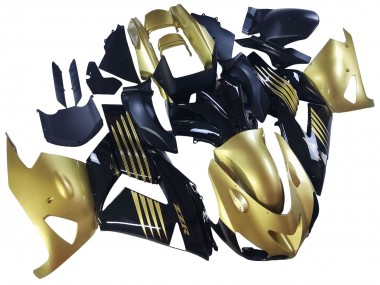 2006-2011 Kawasaki ZX14R ZZR1400 Motorcycle Fairings - Gold Black UK Manufacturers