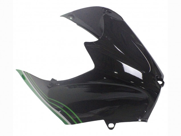 2012-2024 Kawasaki ZX14R ZZR1400 Motorcycle Fairings - Green Glossy Black Stripe UK Manufacturers
