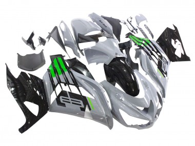 2012-2024 Kawasaki ZX14R ZZR1400 Motorcycle Fairings - Grey Green Black UK Manufacturers