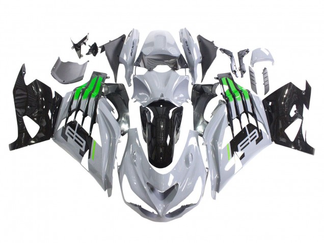 2012-2024 Kawasaki ZX14R ZZR1400 Motorcycle Fairings - Grey Green Black UK Manufacturers