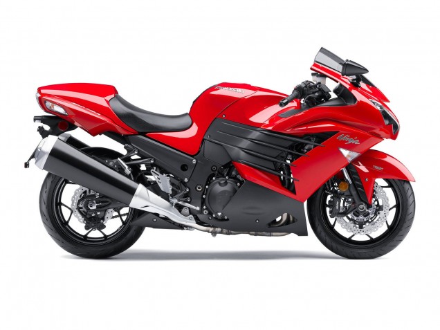 2012-2024 Kawasaki ZX14R ZZR1400 Motorcycle Fairing - Red Matte Black UK Manufacturers