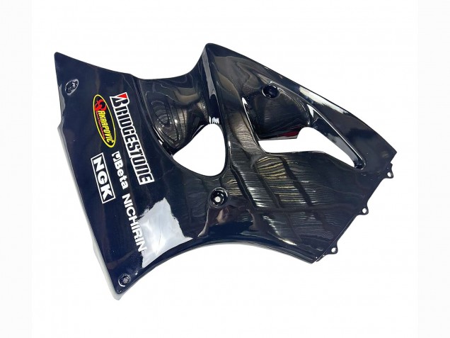 1998-1999 Kawasaki ZX6R Motorcycle Fairings - Glossy Black Yellow Elf Bridgestone UK Manufacturers