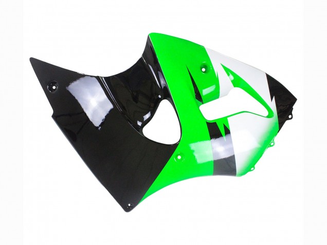 1998-1999 Kawasaki ZX6R Motorcycle Fairings - Green White Glossy Black UK Manufacturers