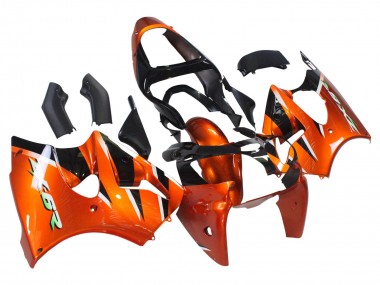 2000-2002 Kawasaki ZX6R Motorcycle Fairings - Orange Black UK Manufacturers