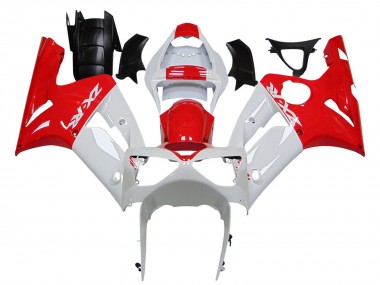 2003-2004 Kawasaki ZX6R Motorcycle Fairings - White Red UK Manufacturers