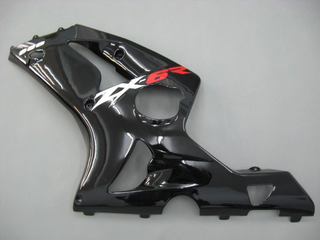2003-2004 Kawasaki ZX6R Motorcycle Fairings - Glossy Black UK Manufacturers