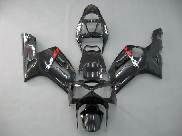 2003-2004 Kawasaki ZX6R Motorcycle Fairings - Glossy Black UK Manufacturers