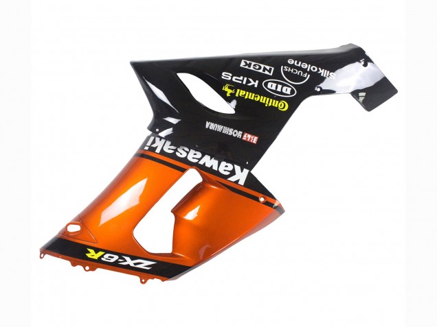 2005-2006 Kawasaki ZX6R Motorcycle Fairing - Orange Black UK Manufacturers