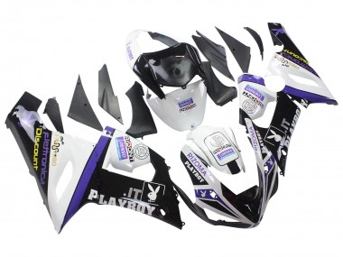 2005-2006 Kawasaki ZX6R Motorcycle Fairings - White Purple Black Rizoma Playboy DENSO UK Manufacturers