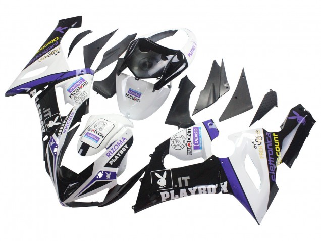 2005-2006 Kawasaki ZX6R Motorcycle Fairings - White Purple Black Rizoma Playboy DENSO UK Manufacturers