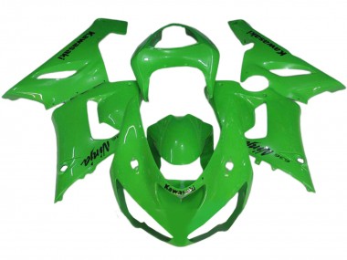 2005-2006 Kawasaki ZX6R Motorcycle Fairings - Green UK Manufacturers