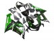 2005-2006 Kawasaki ZX6R Motorcycle Fairing - Glossy Black Green Flame UK Manufacturers