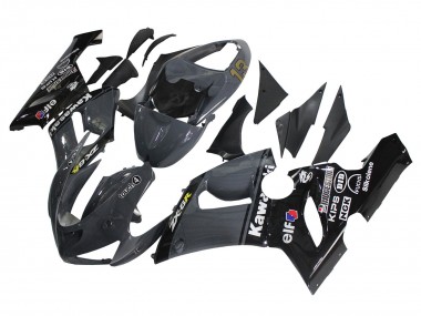 2005-2006 Kawasaki ZX6R Motorcycle Fairings - Dark Grey Black UK Manufacturers