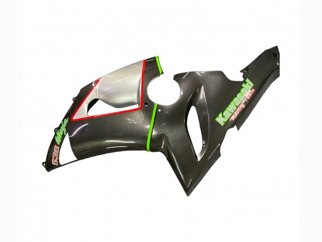 2005-2006 Kawasaki ZX6R Motorcycle Fairings - Black Silver Green Red K-26 UK Manufacturers