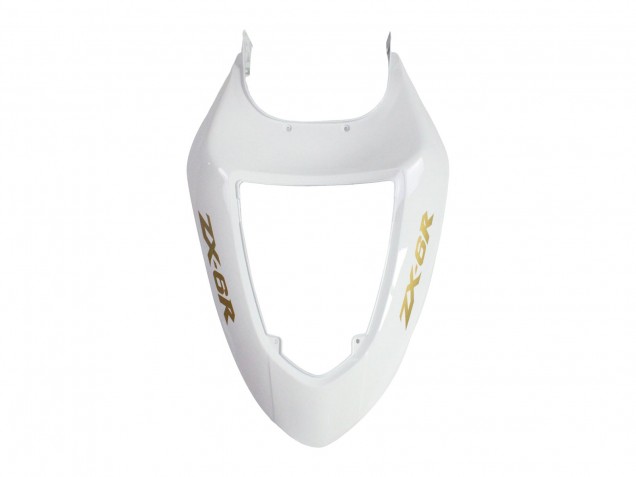 2005-2006 Kawasaki ZX6R Motorcycle Fairings - White Black Gold Ninja UK Manufacturers