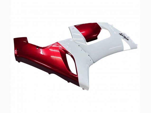 2005-2006 Kawasaki ZX6R Motorcycle Fairings - White Red UK Manufacturers