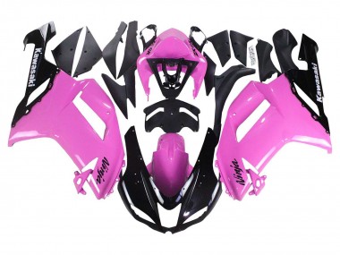 2007-2008 Kawasaki ZX6R Motorcycle Fairings - Black Pink Ninja UK Manufacturers