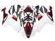 2007-2008 Kawasaki ZX6R Motorcycle Fairing - White Red UK Manufacturers