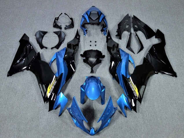 2009-2012 Kawasaki ZX6R Motorcycle Fairings - Blue Glossy Black Yellow UK Manufacturers