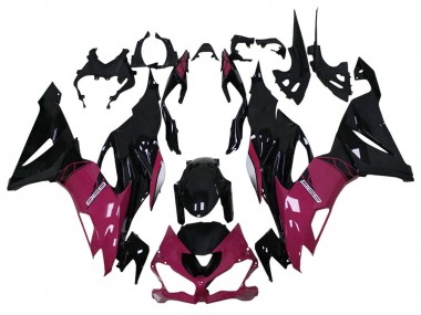 2013-2018 Kawasaki ZX6R Motorcycle Fairing - Purple Glossy Black UK Manufacturers