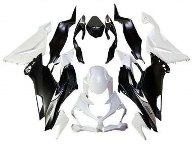 2013-2018 Kawasaki ZX6R Bike Fairings - White Matte Black UK Manufacturers