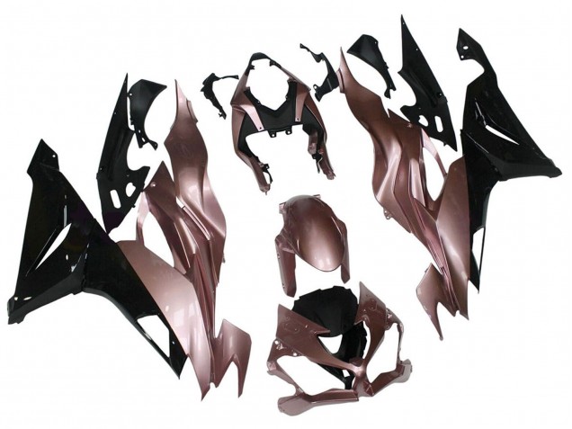 2019-2022 Kawasaki ZX6R Motorcycle Fairings - Desert Tan Black UK Manufacturers
