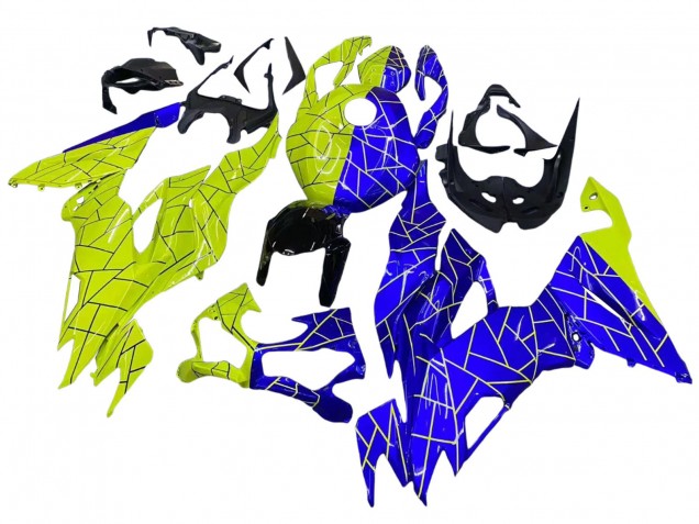 2019-2022 Kawasaki ZX6R Motorcycle Fairings - Blue Yellow UK Manufacturers