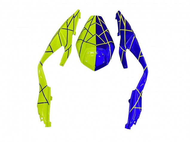 2019-2022 Kawasaki ZX6R Motorcycle Fairings - Blue Yellow UK Manufacturers
